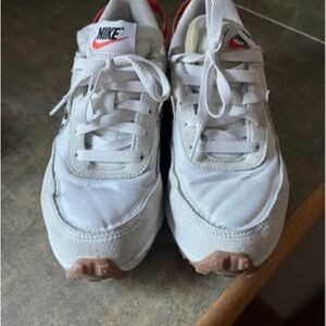 Nike White and Red Athletic Shoes